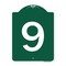 Signmission Designer Series Sign-Sign W/ Number 9, Green & White Aluminum Sign, 18" x 24", GW-1824-22899 A-DES-GW-1824-22899 - alternate 1